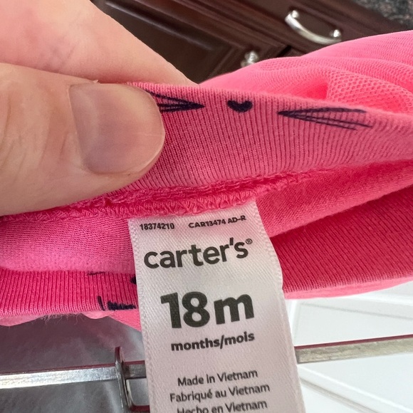Carter’s 18M Dark Pink Cat Unicorn Stretchy Leggings Pants with Skirt - Picture 4 of 4